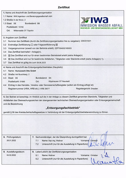 Entsorgungsfachbetrieb